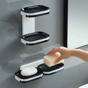 Wall Mounted Double Layer Soap Box With Drain