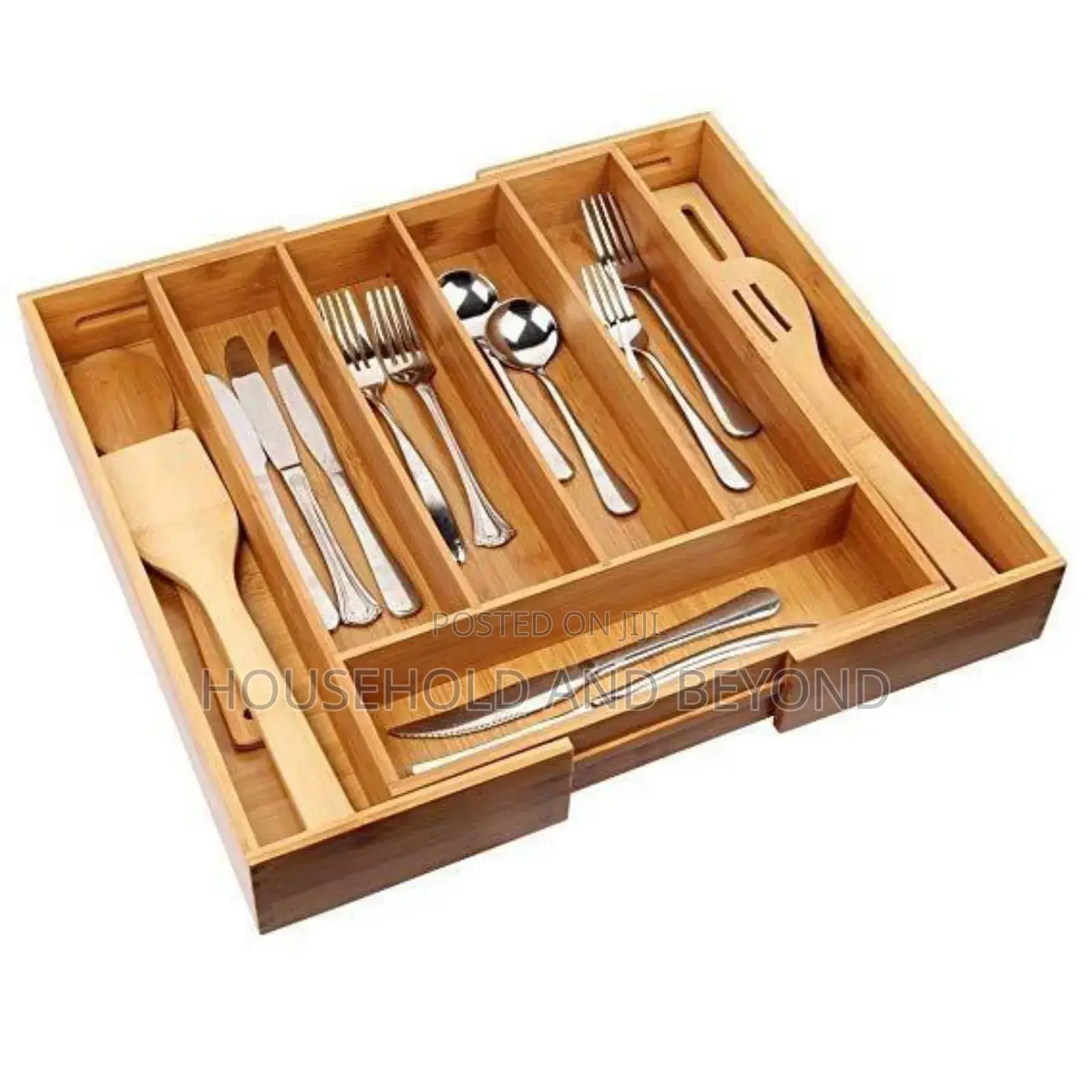 Wooden Cutlery Tray With 7 Compartment
