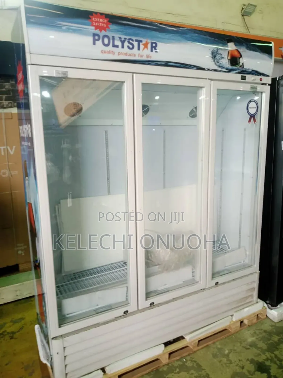 Three Door Show Glass Fridge
