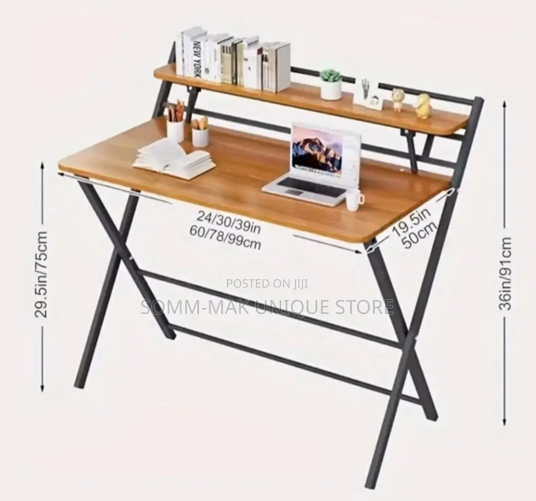 Foldable Study Laptop Table , 2 Layer