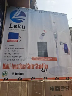 Q6" Multifunctional Solar Standing Fan