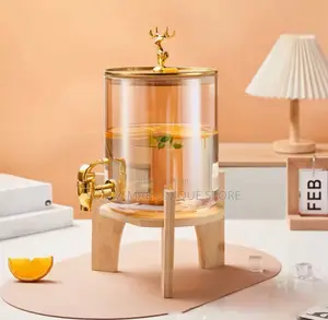 3.6l Glass Dispenser With Spigot Refrigerator Beverage Disp