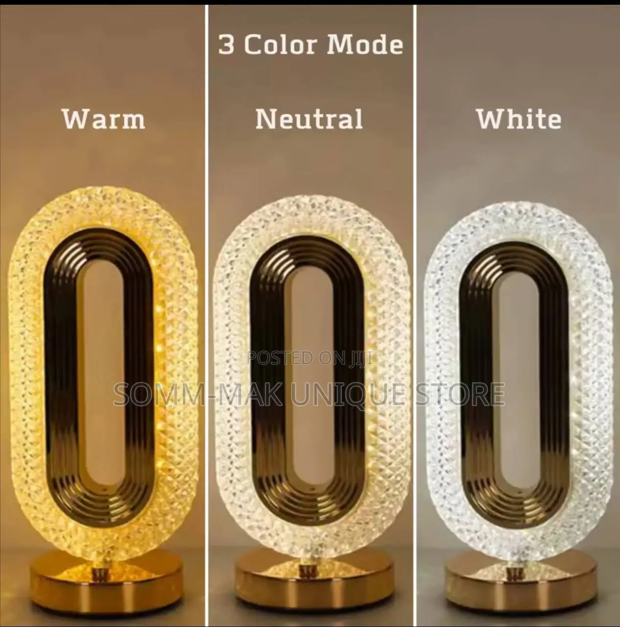 Rechargeable Metal Crystal Table Lamp