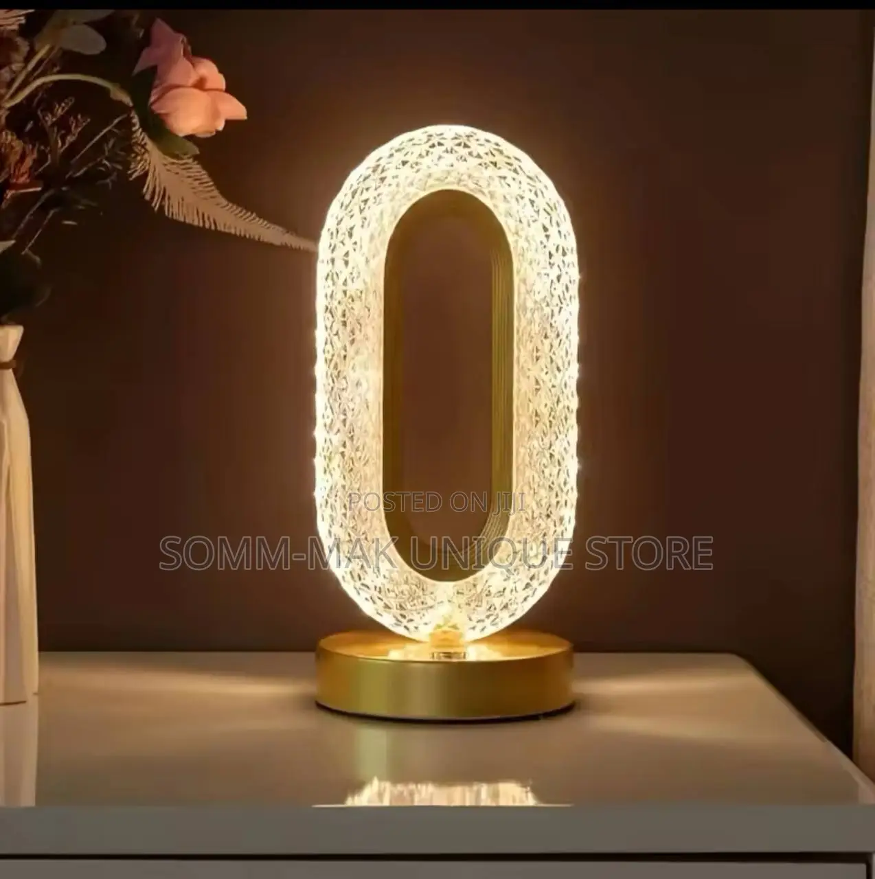 Rechargeable Metal Crystal Table Lamp
