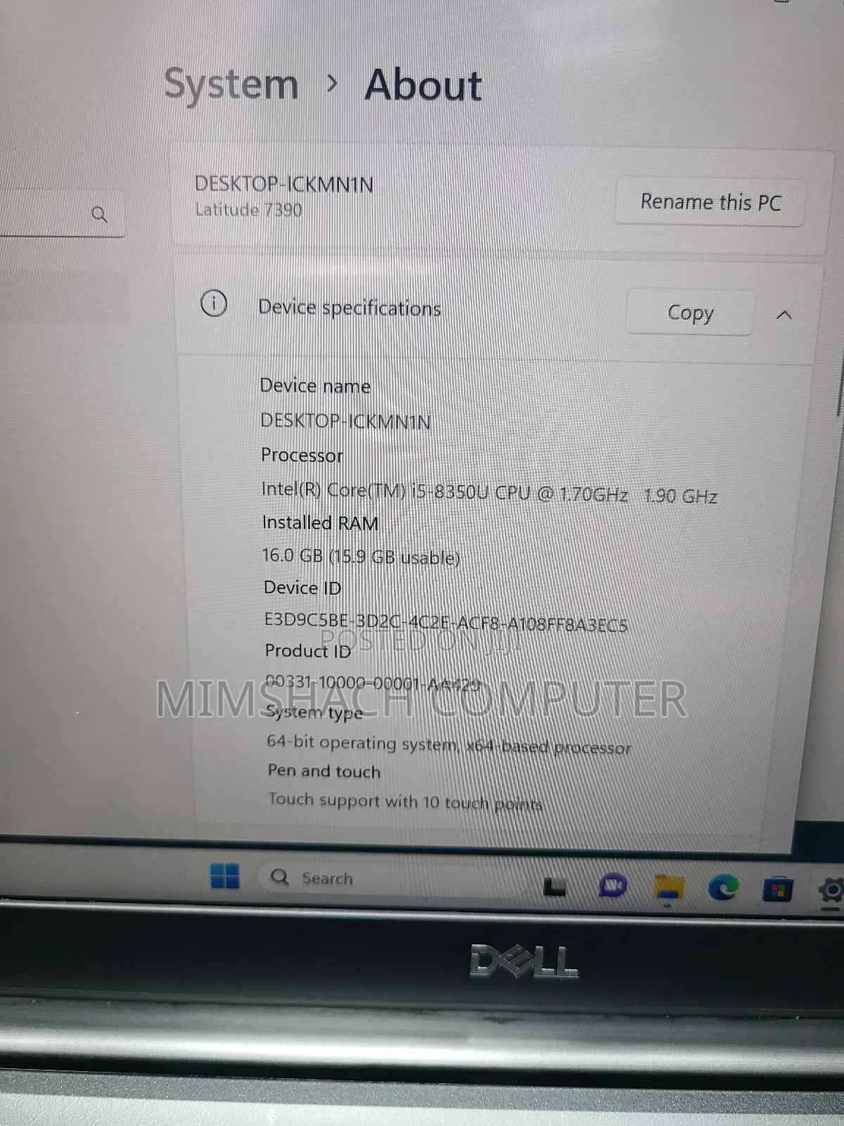 Laptop Dell Latitude 7390 16GB Intel Core I5 SSD 256GB