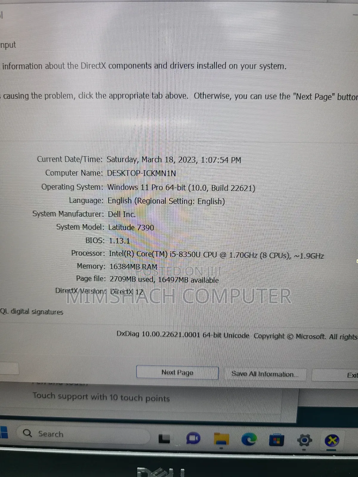 Laptop Dell Latitude 7390 16GB Intel Core I5 SSD 256GB