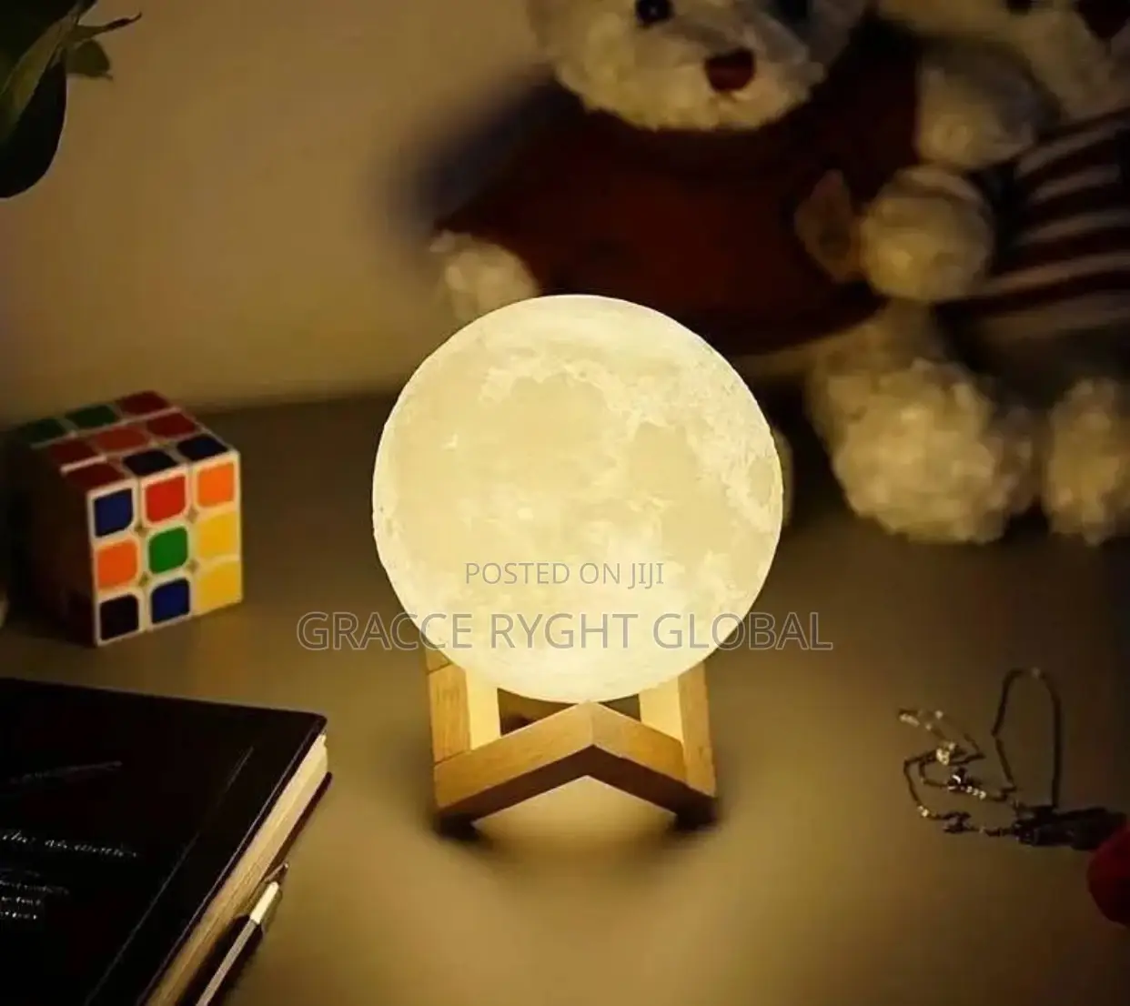 Illuminating 3d Moon Lamp Humidifier