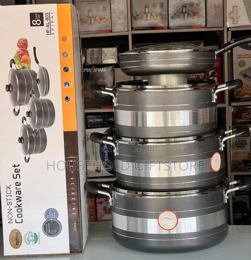 8pcs Hoffner (803) Non Stick Pot Set