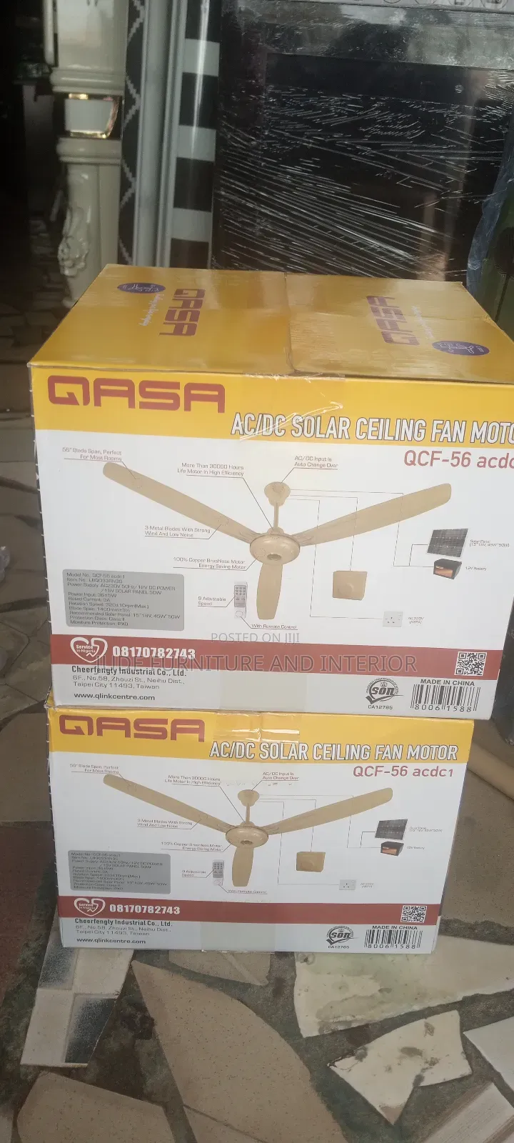 Qasa Solar Ceiling Fan