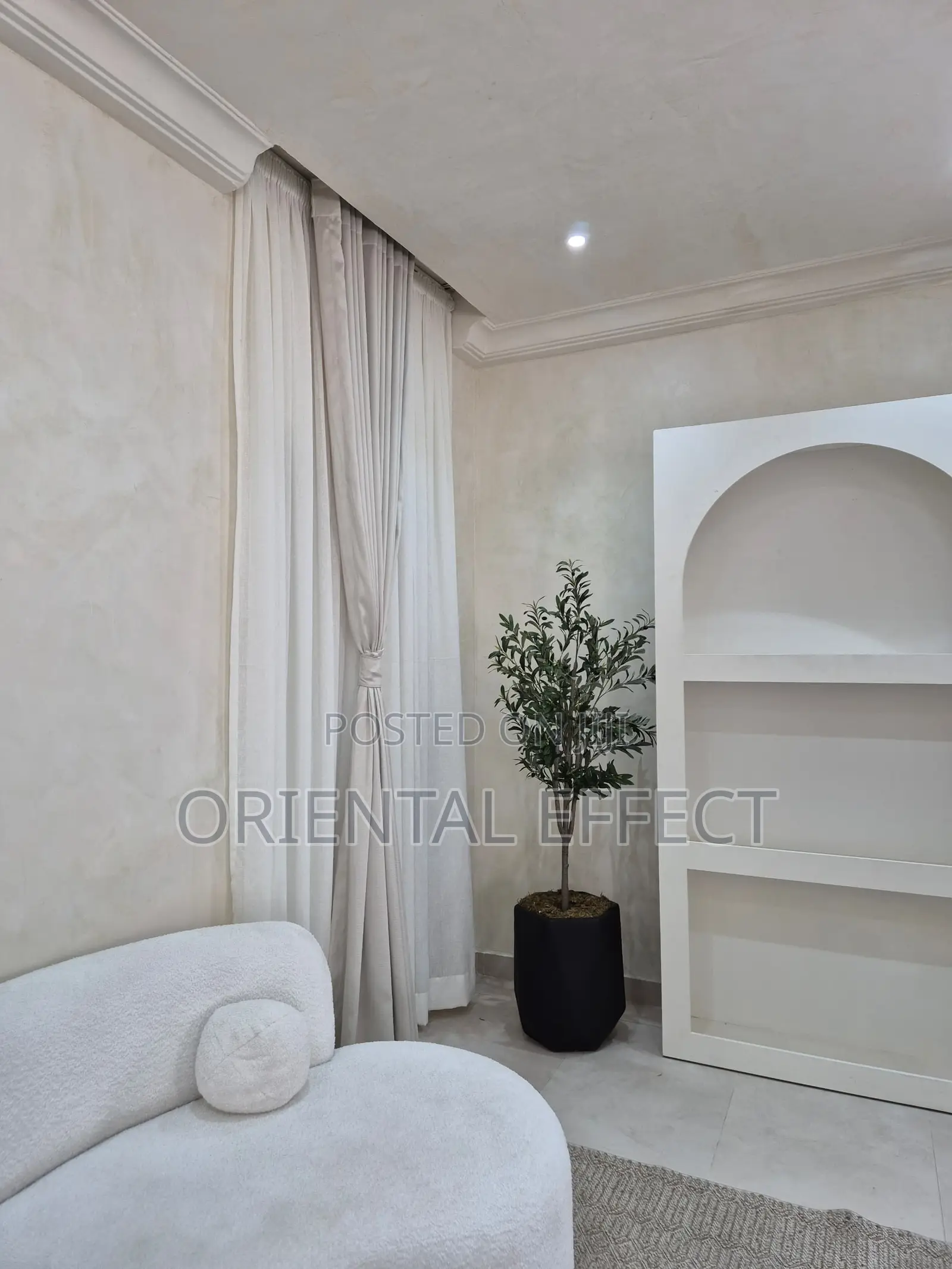Artificial Olive Tree (180) With Matte Coral Pot ( Black)