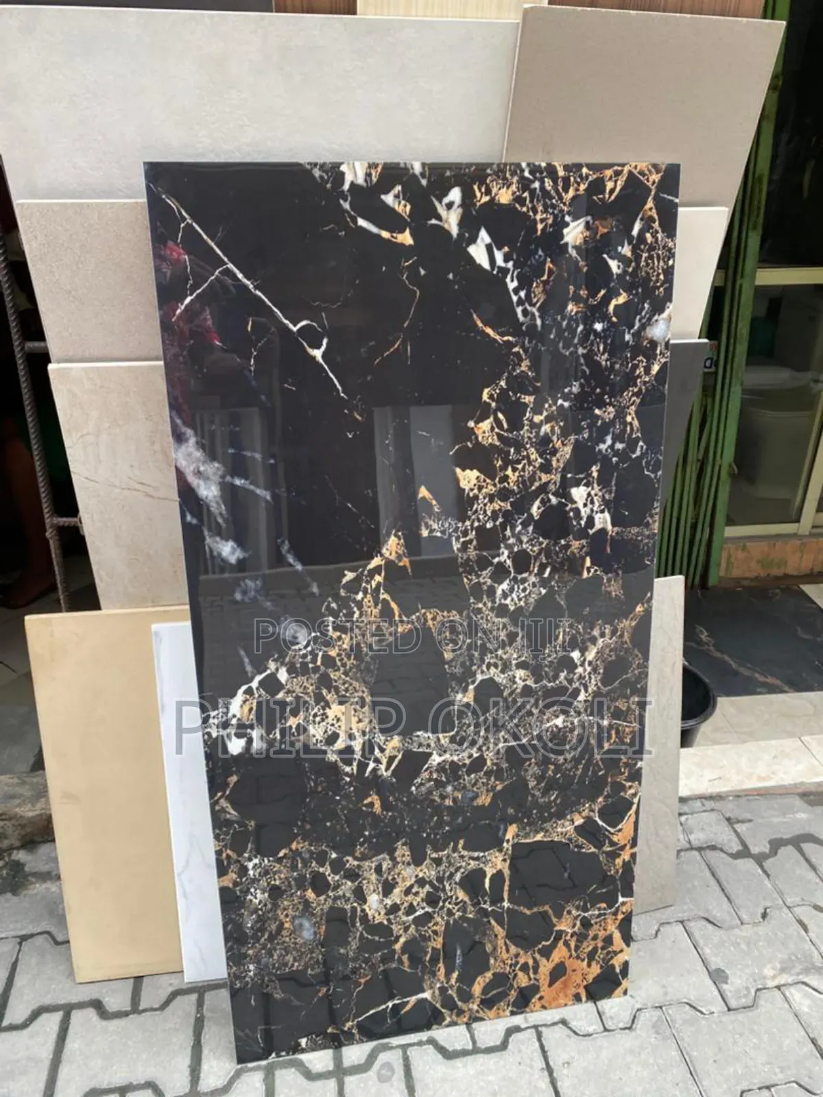 Black Porcelain Floor Tiles