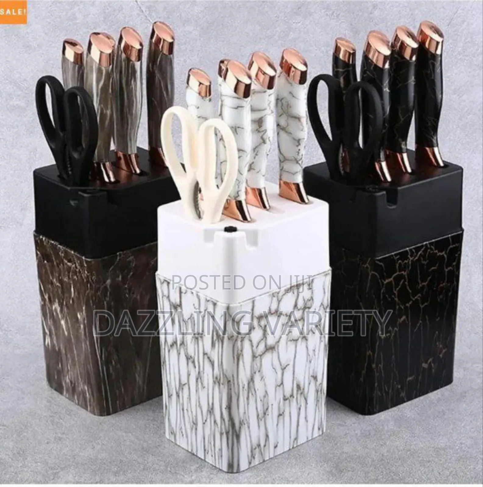 Best 7-Pieces Kitchen Knife Set + Scissors + Knife Sharpener