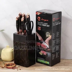 Best 7-Pieces Kitchen Knife Set + Scissors + Knife Sharpener