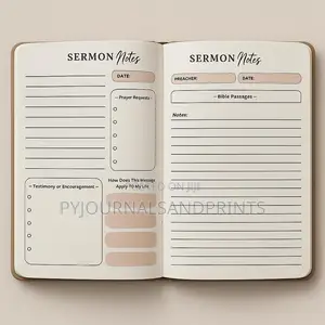 Church Notes Journal 208 Pages