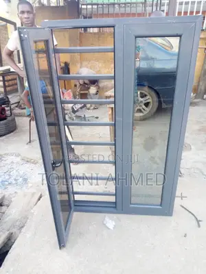 Grey Casement Window With Burglary