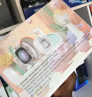 D96 Plus Smartwatch, Rechargeable Fan and Bluetooth