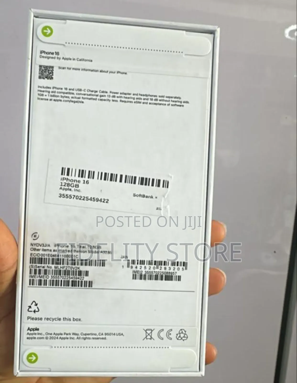 New Apple iPhone 16 128 GB Green