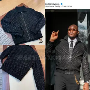 Photo - Louis Vuitton Monogram Debossed Luxury Leather Jacket