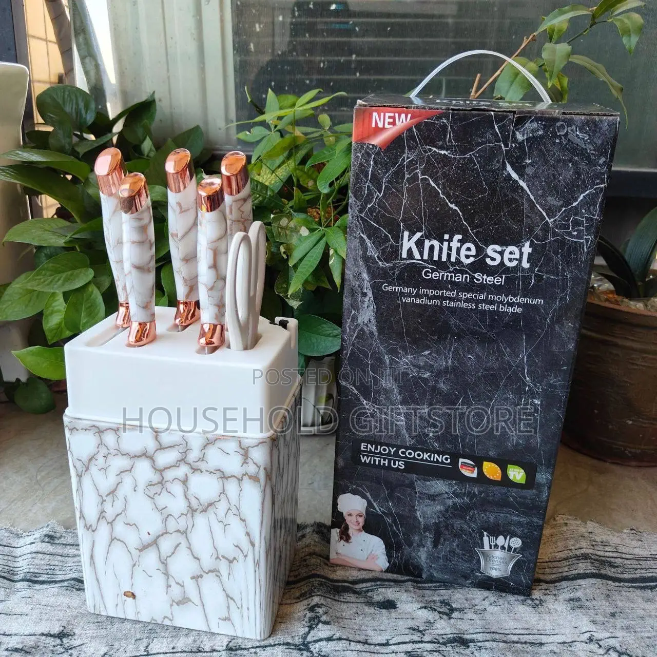 7pcs Marble Design Knife Set