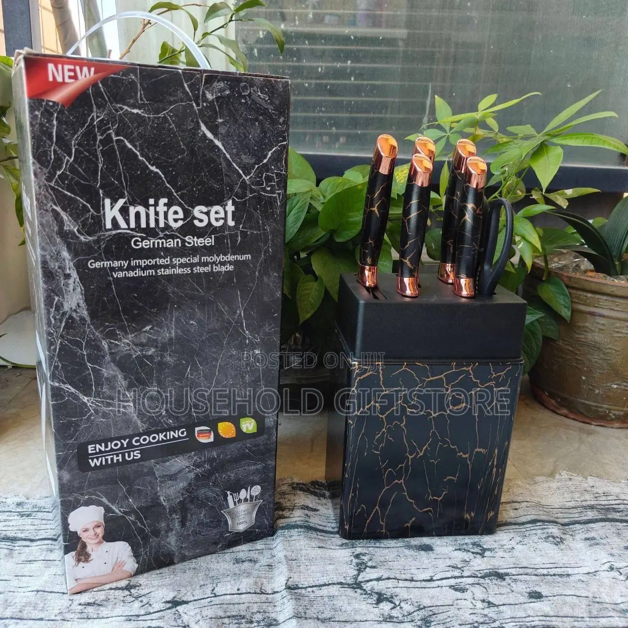 7pcs Marble Design Knife Set