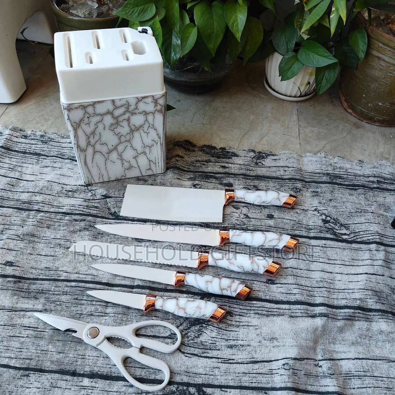 7pcs Marble Design Knife Set