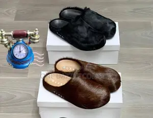Marni Long Haircalfskin Fussbet Sabot