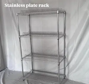 Commercial Kitchen Plate Rack (Stainless) Plates Rack Stand