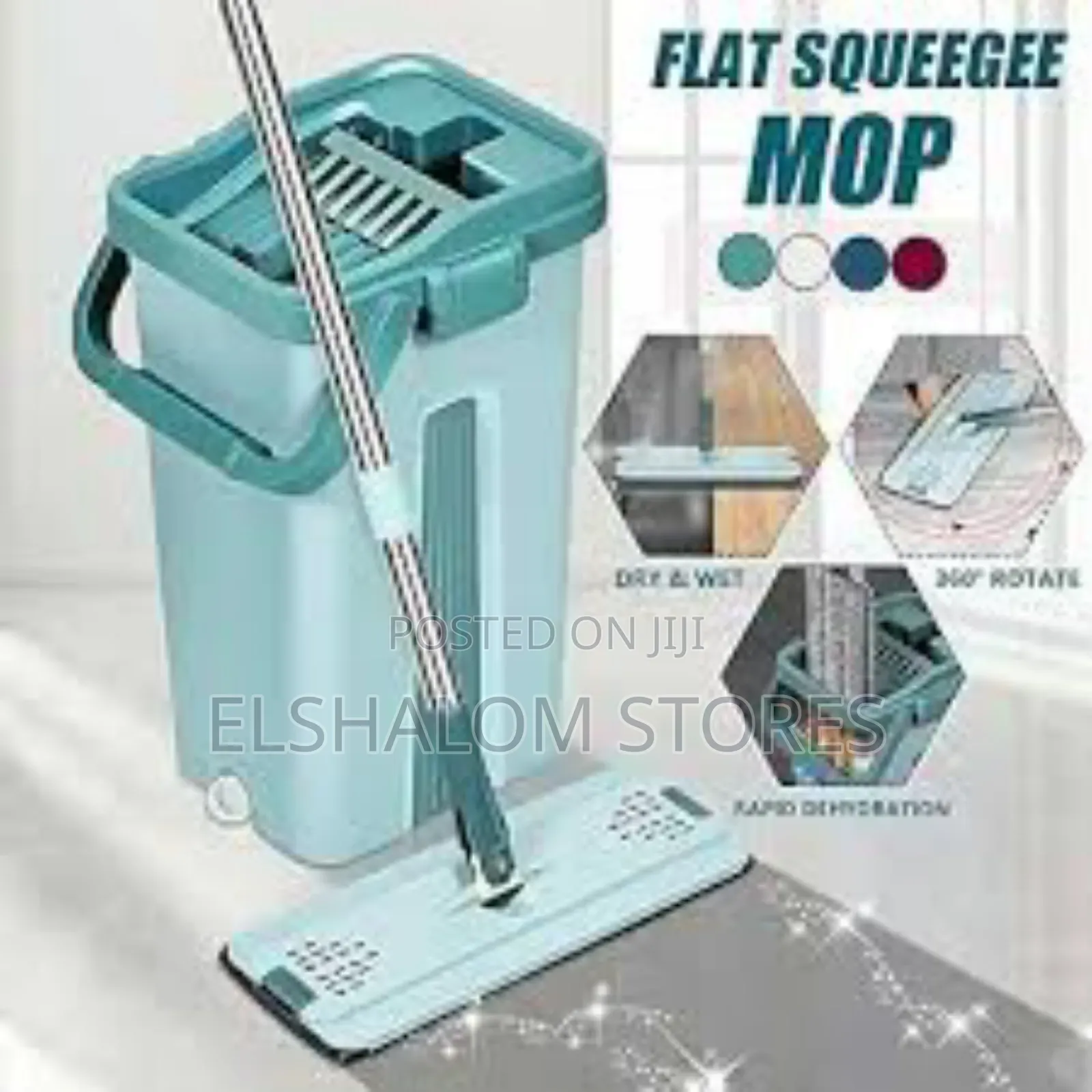 360 2in1 Microfiber Flat Mop With Bucket