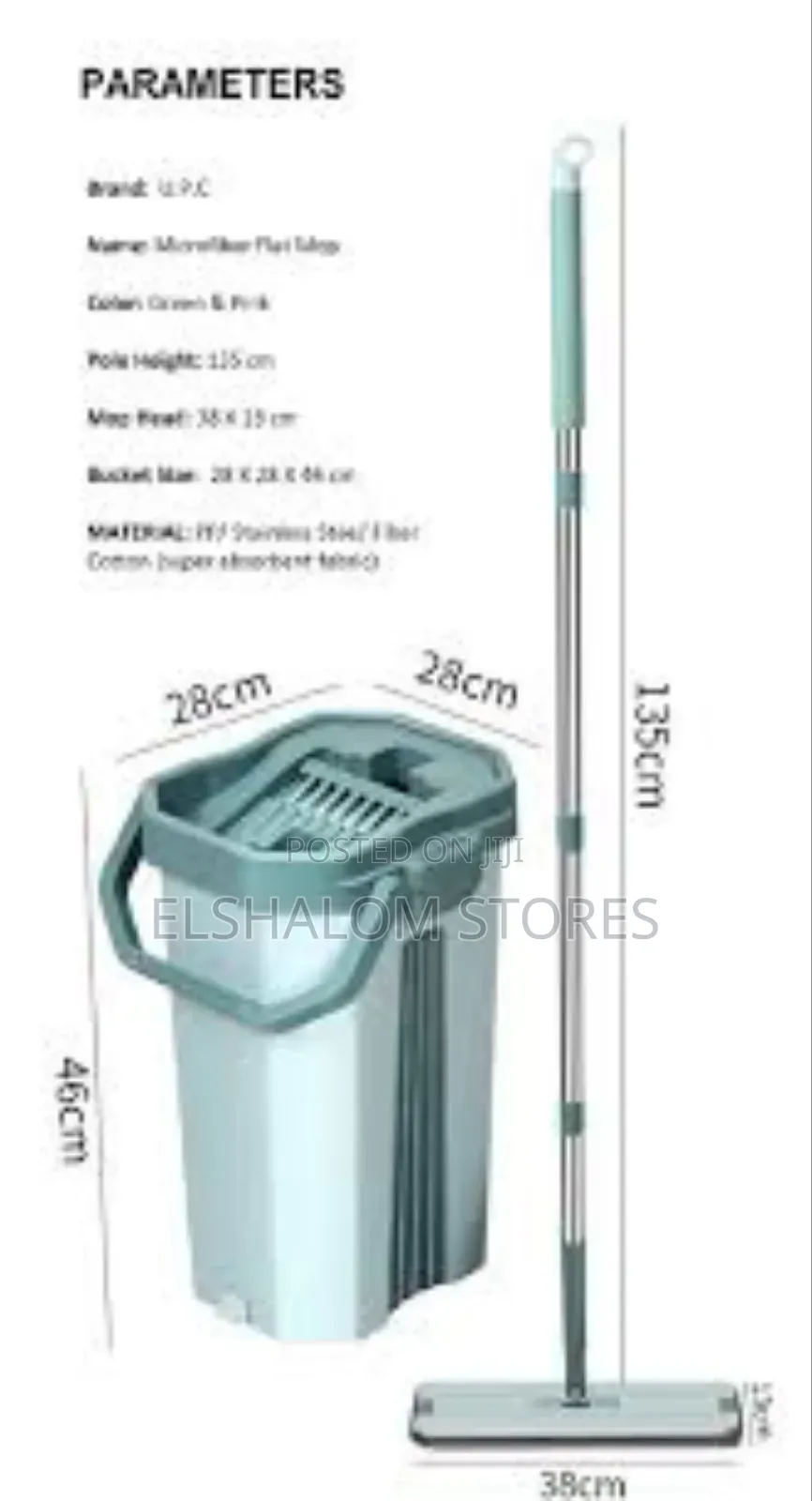 360 2in1 Microfiber Flat Mop With Bucket