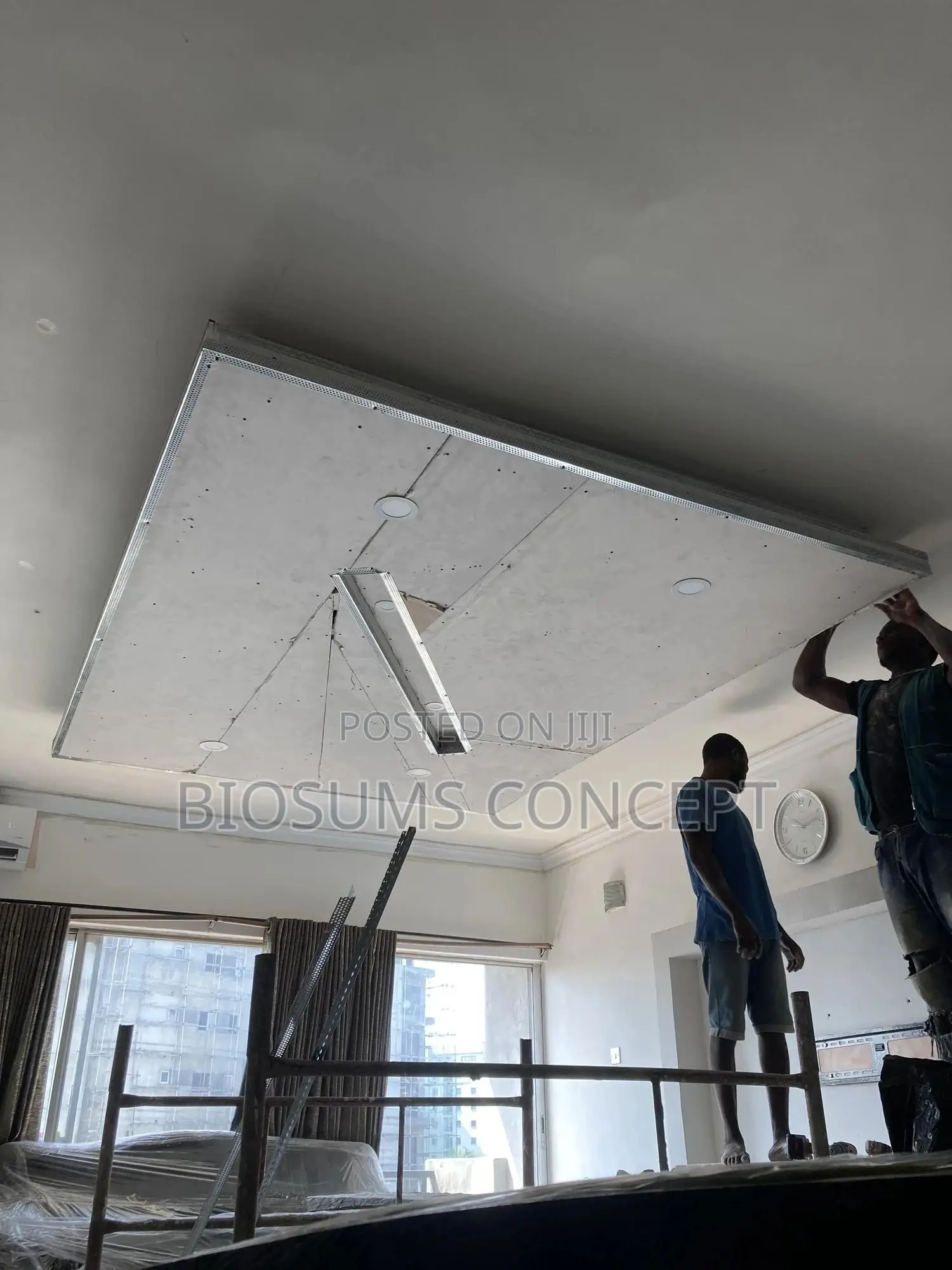 Gypsum and Cement Board Ceiling Installation