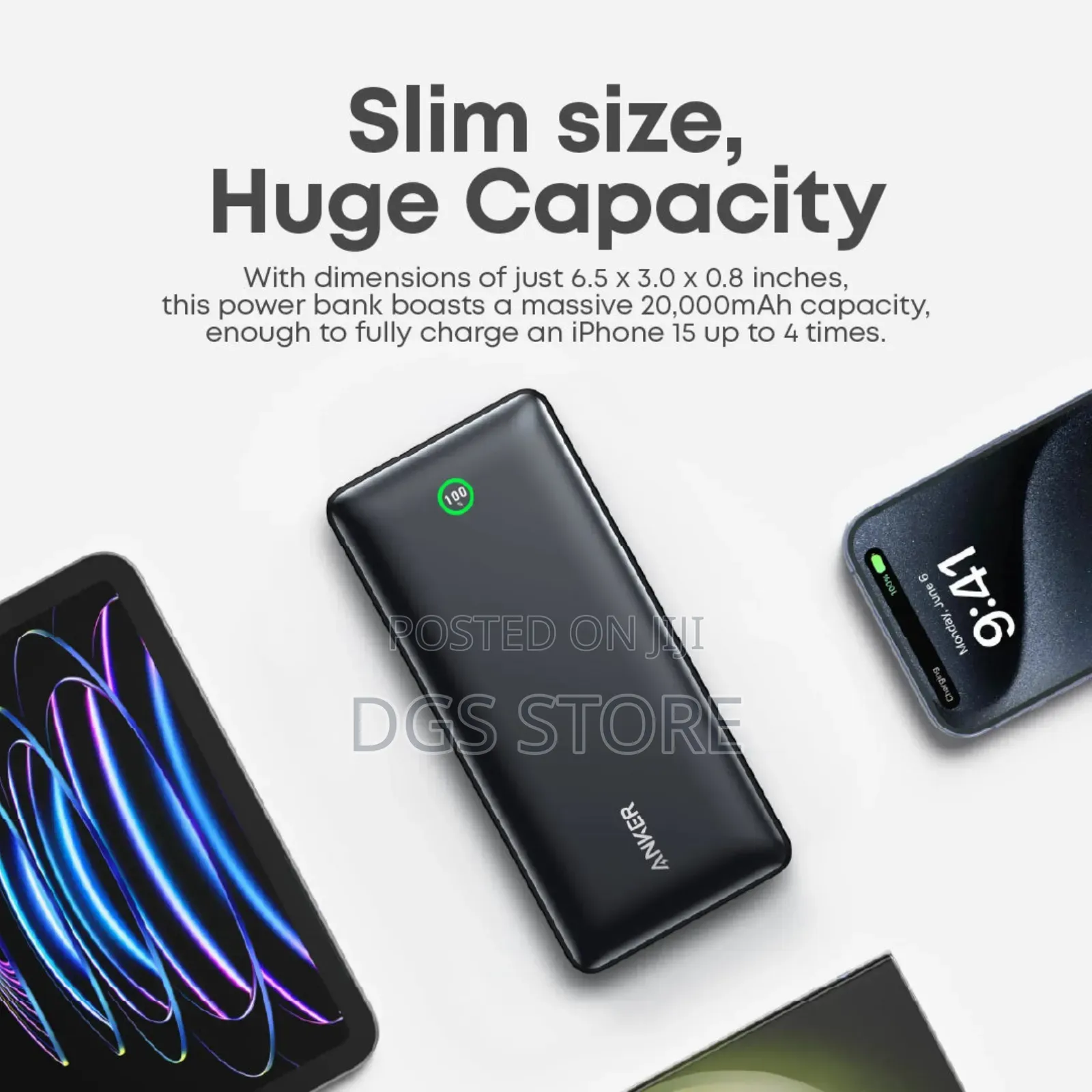 Anker Nano Power Bank 20,000mah 30w Built-in Usb C Cable