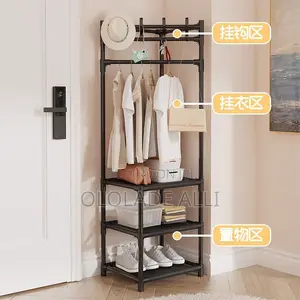 Simple Multiplication Corner Rack With Shoe Rack