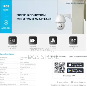 Powerology 4g Outdoor Camera Vertical Horizontal Tilt
