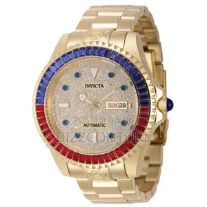 Invicta Men’S Pro Diver Automatic Gold-Tone Pave Dial Watch