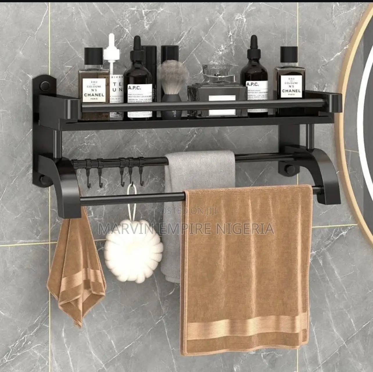 Bathroom Shelf With Towel Rail