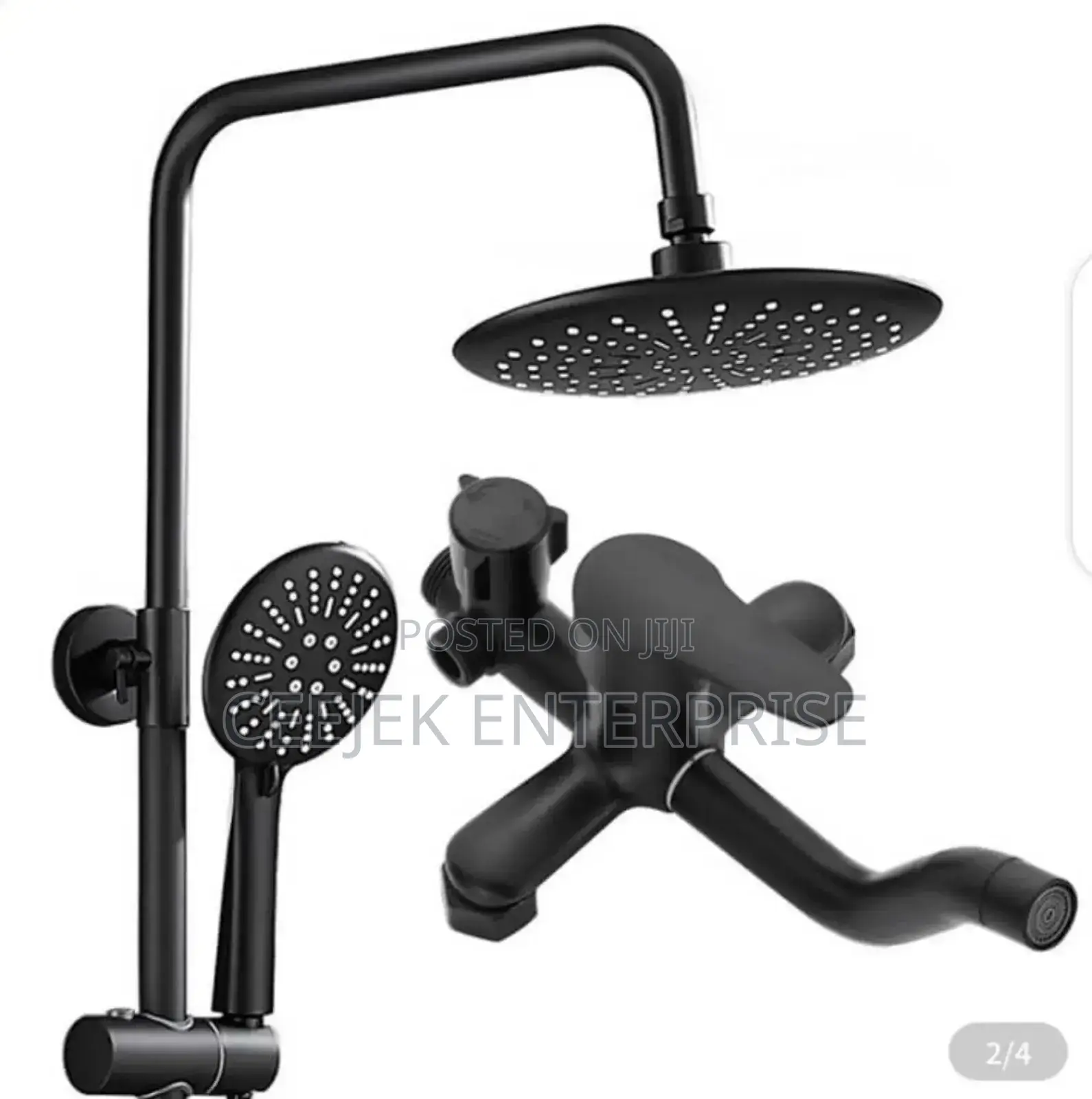 Executive Black Shower