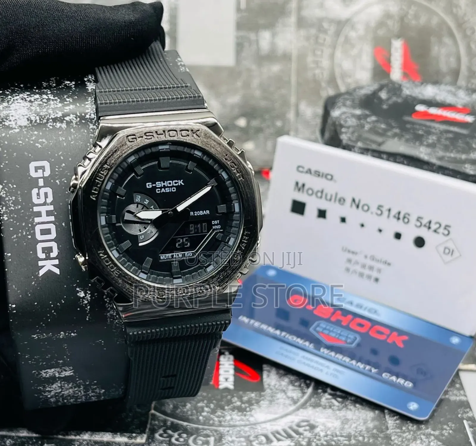 Gshock Quality Rubber Strap Watch Full Package
