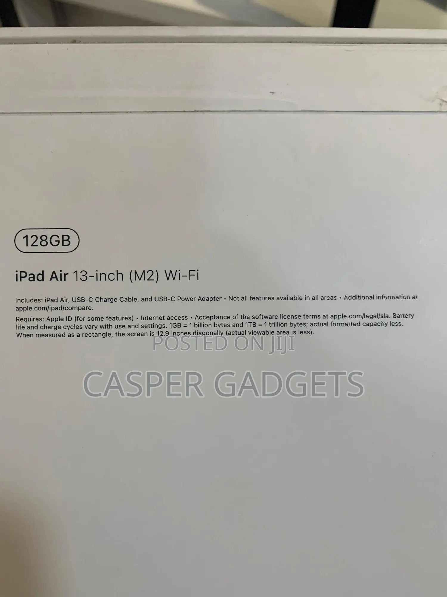 New Apple iPad Air 13 (2024) 128 GB Blue