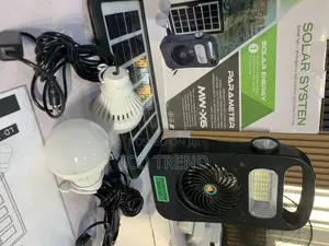 4000mah Mini Solar Powered Rechargeable Lights Kit With Fan