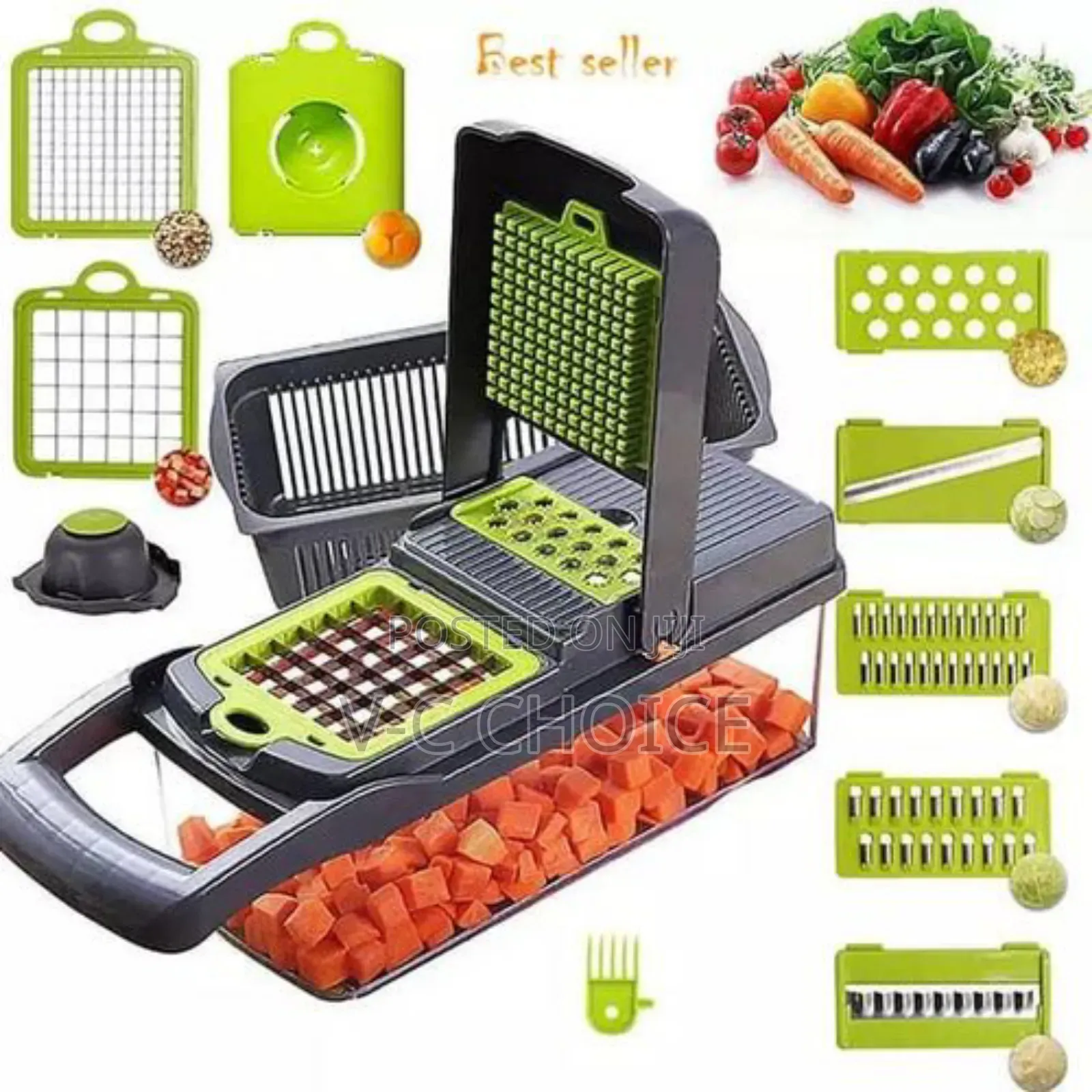 16pc Multifunctional Kitchen Vegetable Cutter