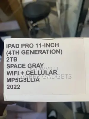 New Apple iPad Pro 11 (2022) 2 TB Gray