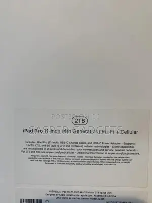 New Apple iPad Pro 11 (2022) 2 TB Gray