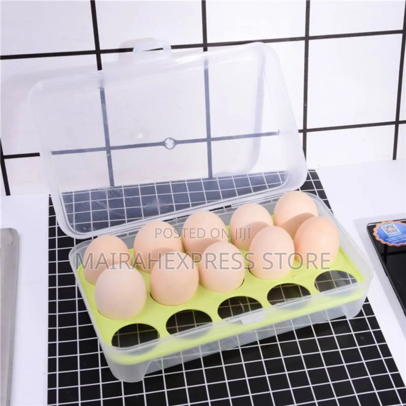 15 Grids Modernized Transparent Egg Rack/Organizer