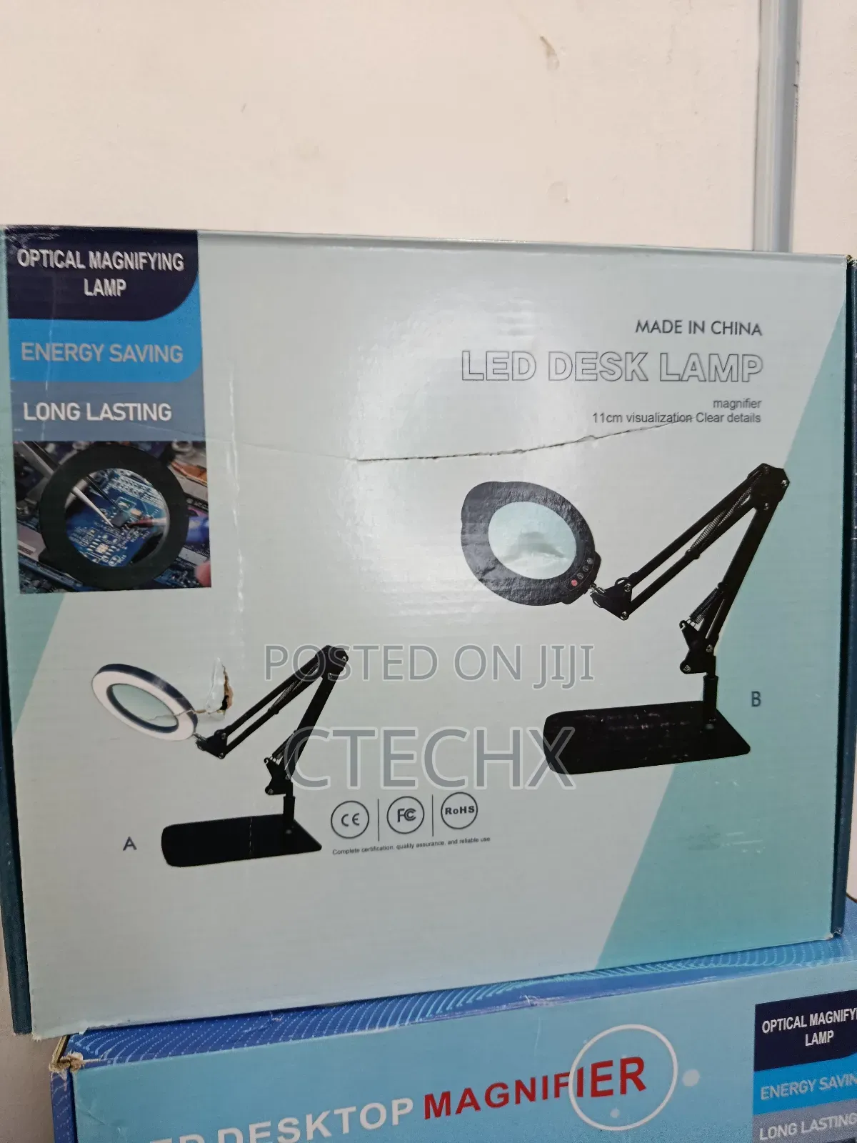 12x Magnifying Led Desk Lamp With Base Clamp for Hobbies.