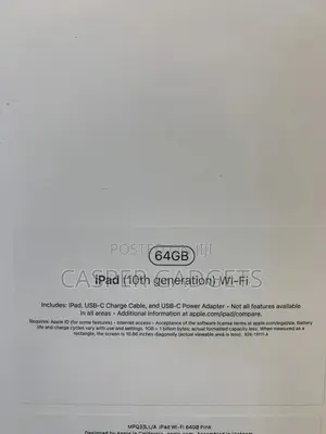 New Apple iPad (2022) 64 GB Pink