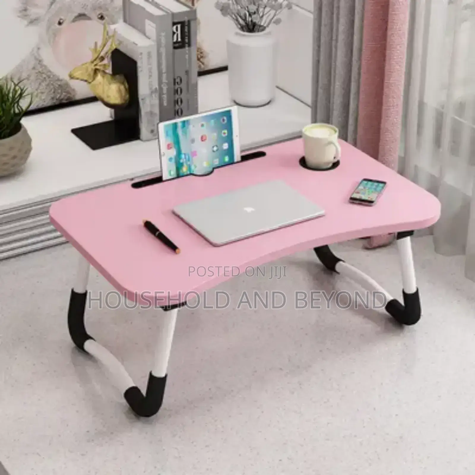 Foldable Bedside Laptop Table Without Drawer
