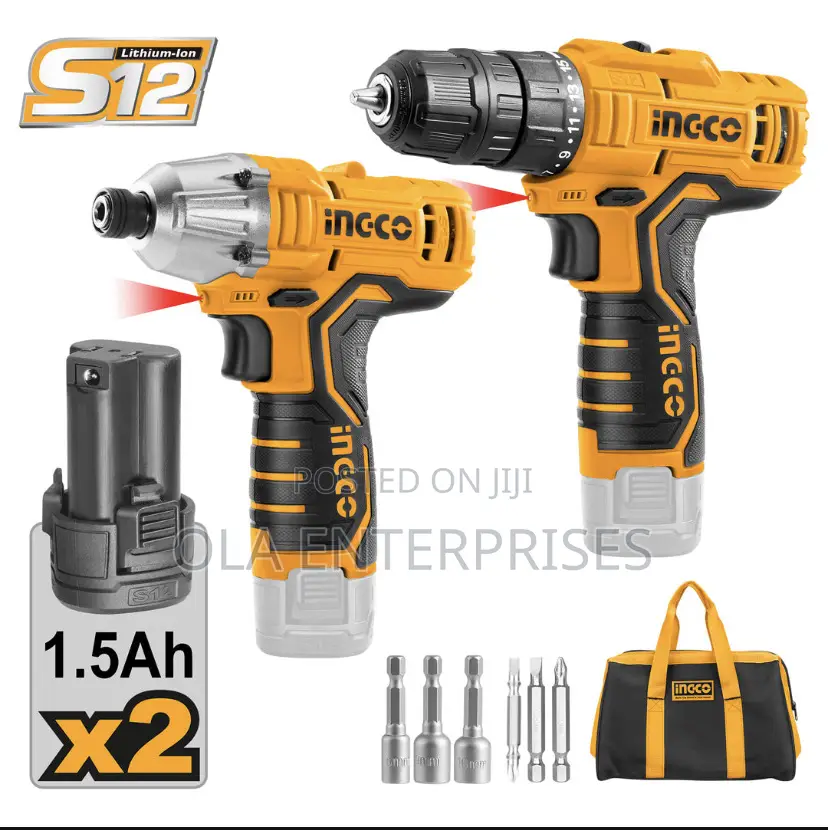 Ingco 20v Cordless 2pcs Combo Kit