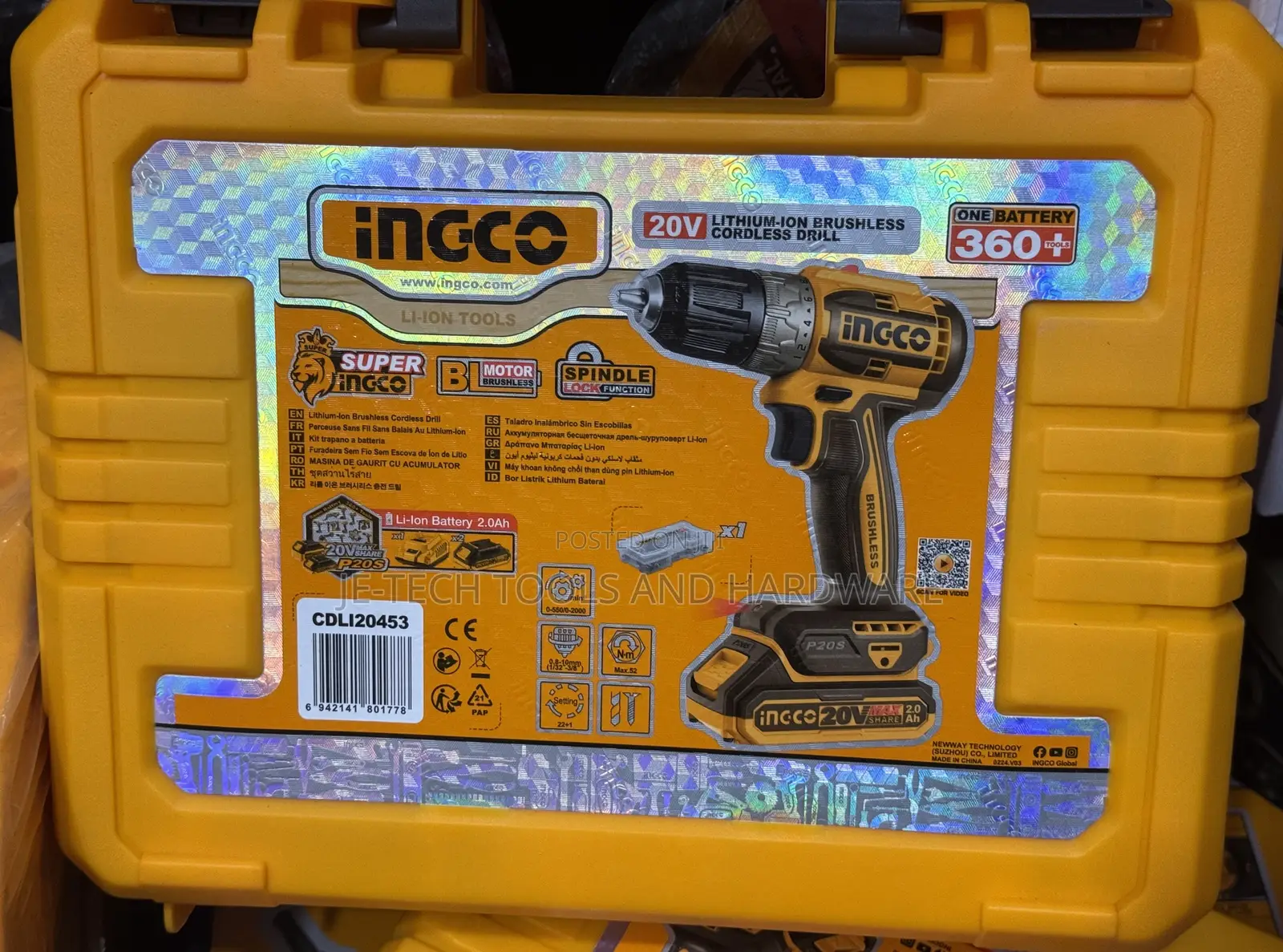 Ingco - 52nm Lithium-Ion Cordless Drill With