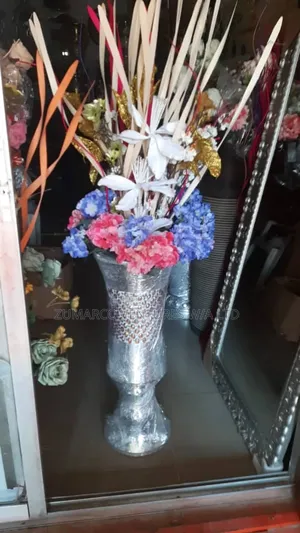 Silver Colour Artificial Flower Vase