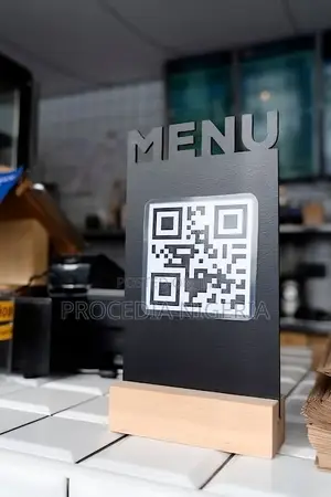 Custom Name Restaurant Qr Code Menu, Acrylic Frame,